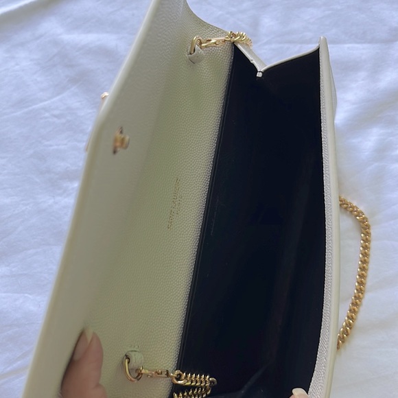 Saint Laurent YSL white uptown chain wallet bag leather - Picture 3 of 7